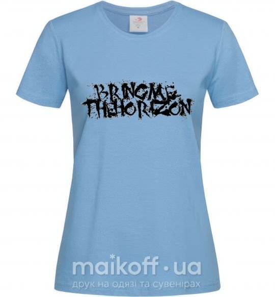 Женская футболка BRING ME THE HORIZON надпись Голубой фото