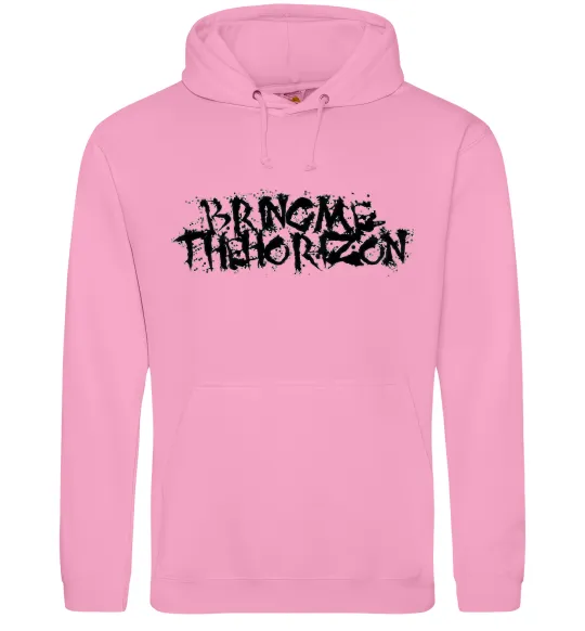 Чоловіча толстовка (худі) BRING ME THE HORIZON напис Рожевий фото