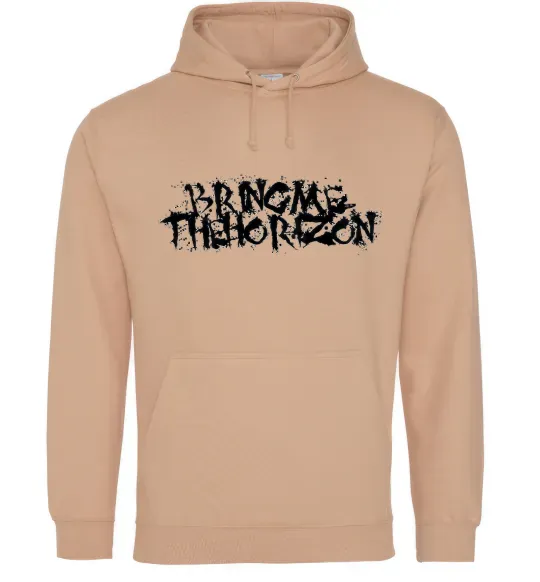 Чоловіча толстовка (худі) BRING ME THE HORIZON напис Пісочний фото