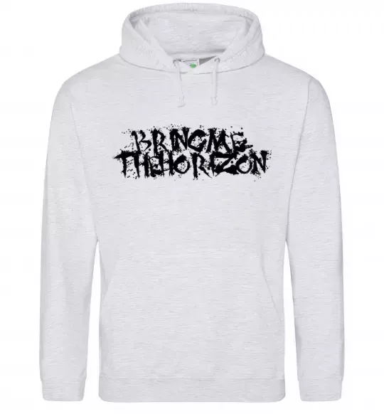 Жіноча толстовка (худі) BRING ME THE HORIZON напис Сірий меланж фото