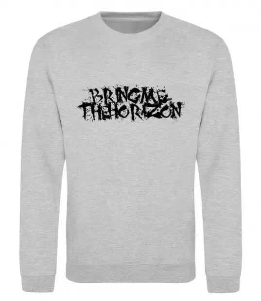 Свитшот BRING ME THE HORIZON напис Серый меланж фото