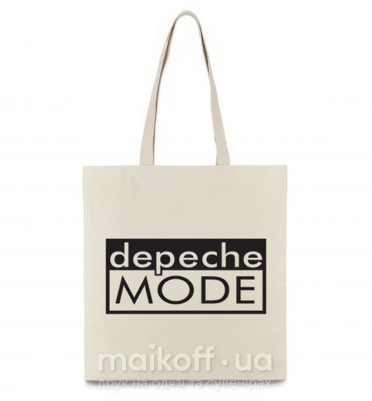 Еко-сумка DEPECHE MODE Логотип Бежевий фото