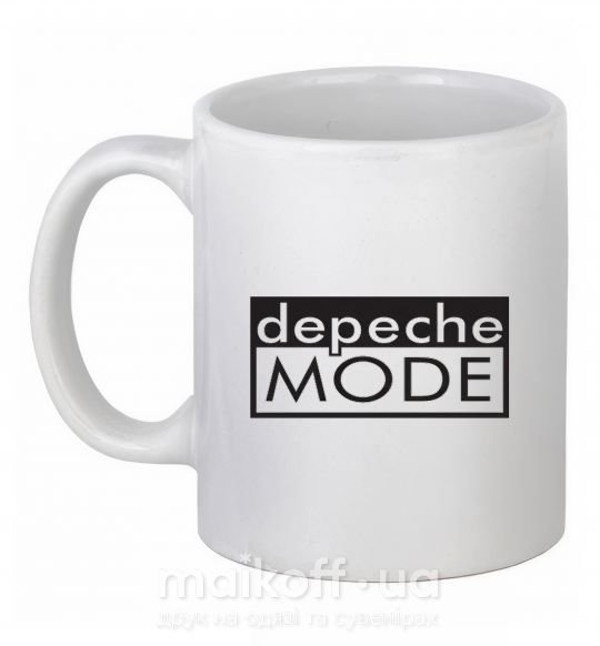 Чашка керамічна DEPECHE MODE Логотип Білий фото