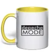 Чашка з кольоровою ручкою DEPECHE MODE Логотип Лимонний фото