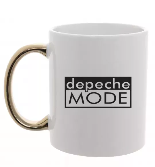 Чашка с цветной ручкой DEPECHE MODE Логотип Золото фото