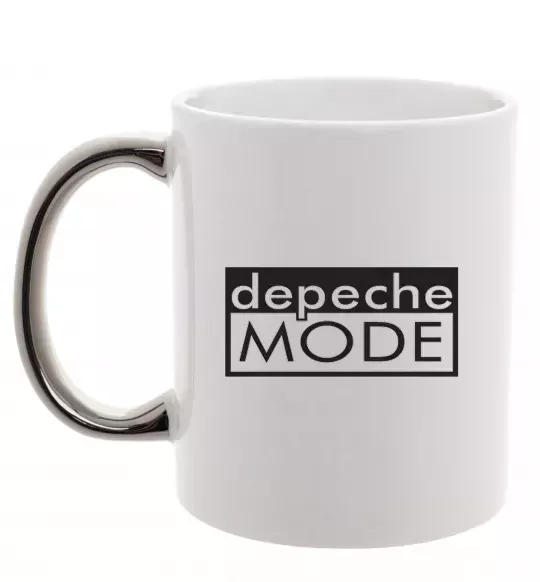 Чашка с цветной ручкой DEPECHE MODE Логотип Серебро фото