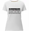 Женская премиум футболка DEPECHE MODE Логотип Белый фото