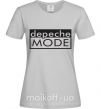 Женская футболка DEPECHE MODE Логотип Серый фото