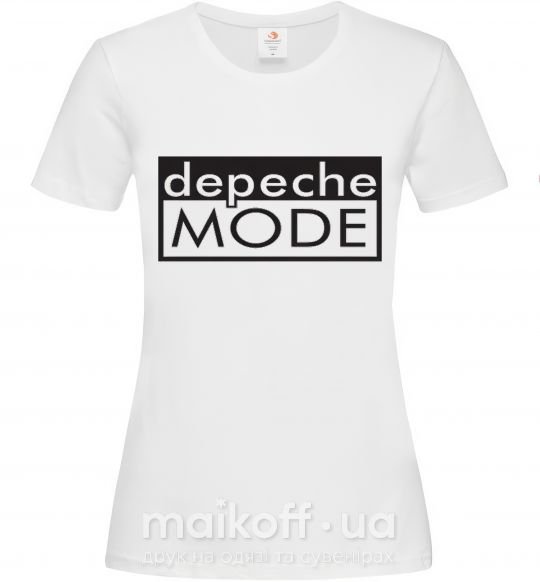 Жіноча футболка DEPECHE MODE Логотип Білий фото
