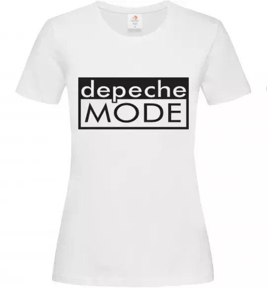 Женская футболка DEPECHE MODE Логотип Белый фото