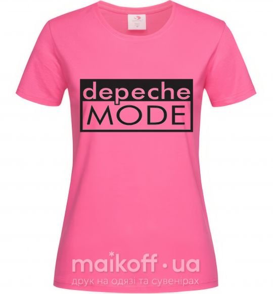 Жіноча футболка DEPECHE MODE Логотип Яскраво-рожевий фото