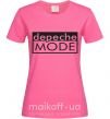 Жіноча футболка DEPECHE MODE Логотип Яскраво-рожевий фото