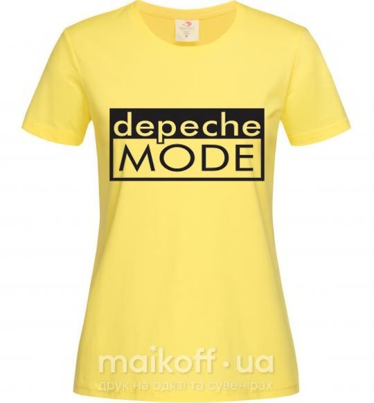 Женская футболка DEPECHE MODE Логотип Лимонный фото