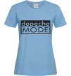 Женская футболка DEPECHE MODE Логотип Голубой фото