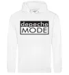 Чоловіча толстовка (худі) DEPECHE MODE Логотип Білий фото