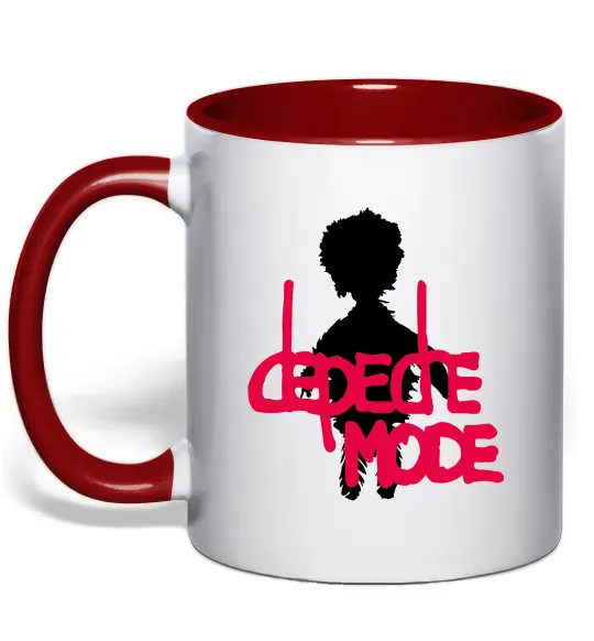 Чашка з кольоровою ручкою DEPECHE MODE PINK Червоний фото