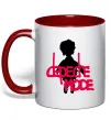 Чашка з кольоровою ручкою DEPECHE MODE PINK Червоний фото