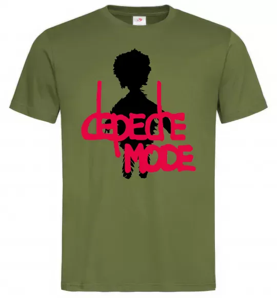 Мужская футболка DEPECHE MODE PINK Оливковый фото