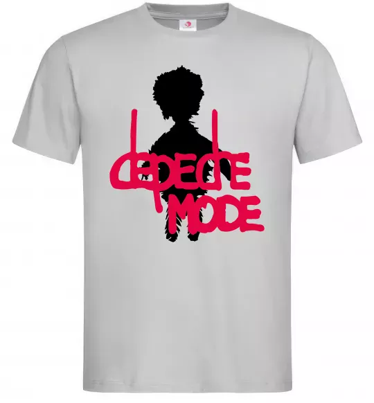 Мужская футболка DEPECHE MODE PINK Серый фото