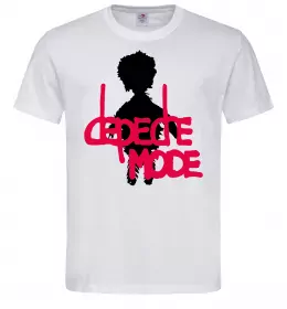 Мужская футболка DEPECHE MODE PINK Белый фото