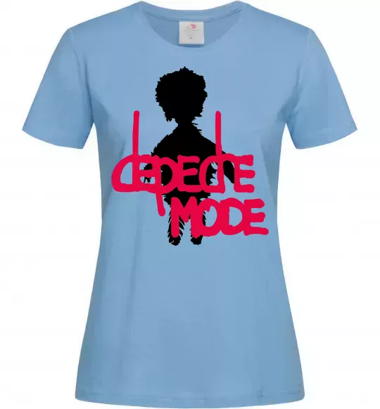 Жіноча футболка DEPECHE MODE PINK Блакитний фото