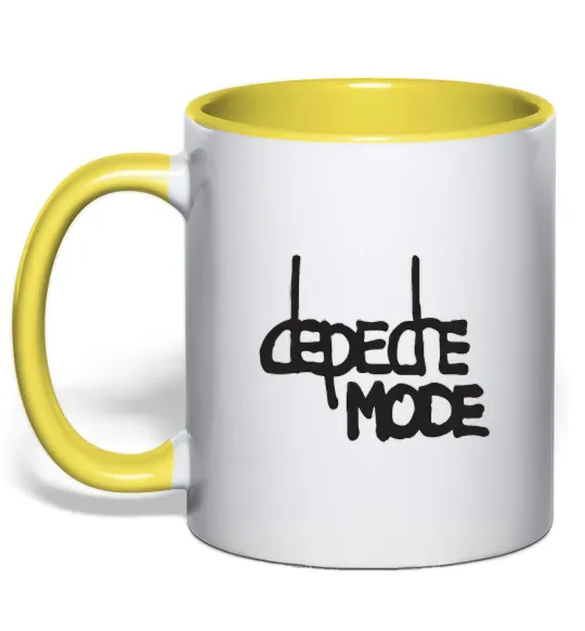 Чашка з кольоровою ручкою DM Лимонний фото