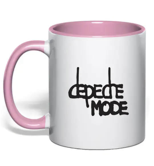 Чашка з кольоровою ручкою DM Ніжно рожевий фото