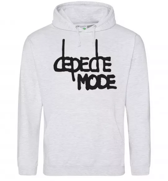 Женская толстовка (худи) DM Серый меланж фото