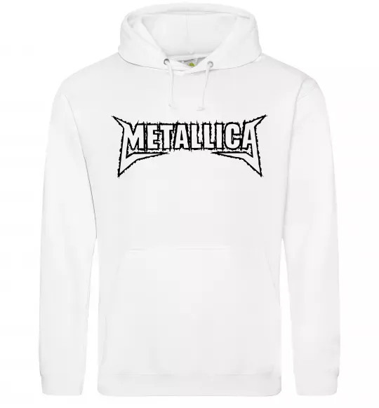 Женская толстовка (худи) METALLICA LIGHT Белый фото