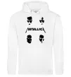 Мужская толстовка (худи) METALLICA FACES Белый фото