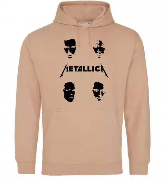 Мужская толстовка (худи) METALLICA FACES Песочный фото