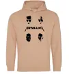Мужская толстовка (худи) METALLICA FACES Песочный фото