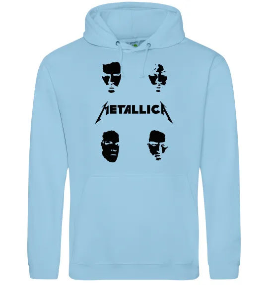 Чоловіча толстовка (худі) METALLICA FACES Блакитний фото