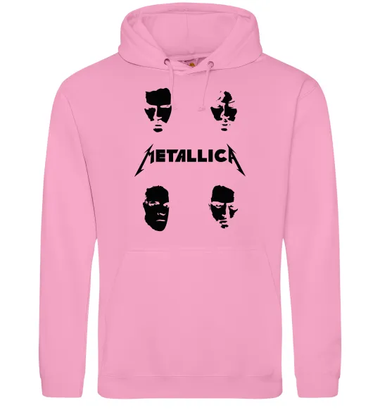 Женская толстовка (худи) METALLICA FACES Розовый фото