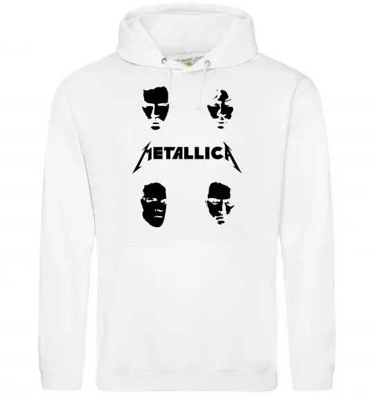 Жіноча толстовка (худі) METALLICA FACES Білий фото