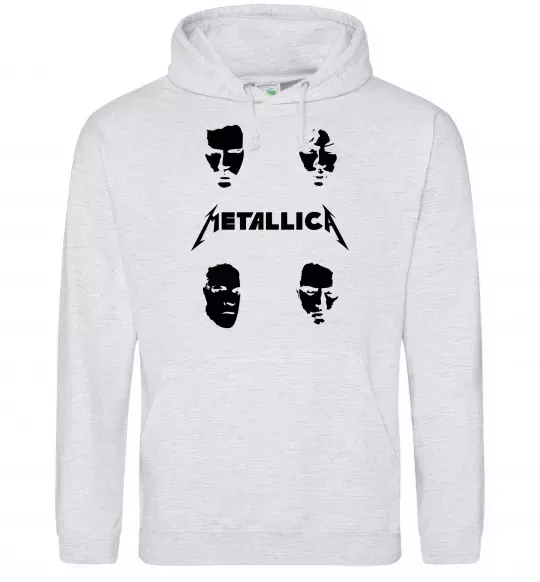 Жіноча толстовка (худі) METALLICA FACES Сірий меланж фото