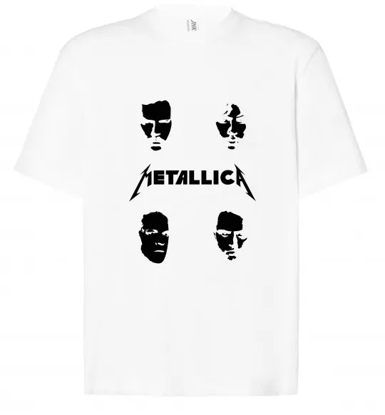 Футболка Оверсайз METALLICA FACES Білий фото