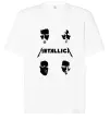 Футболка Оверсайз METALLICA FACES Білий фото