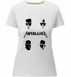 Женская премиум футболка METALLICA FACES Белый фото