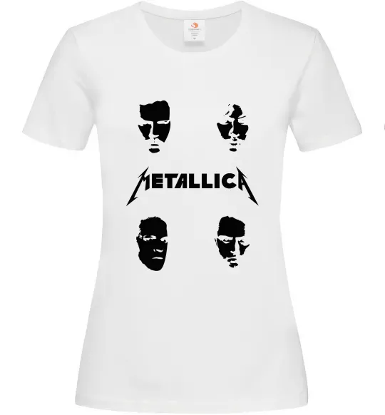 Женская футболка METALLICA FACES Белый фото