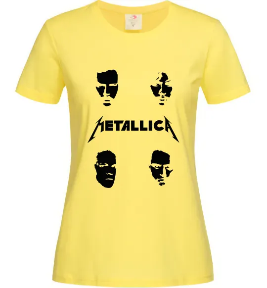 Женская футболка METALLICA FACES Лимонный фото