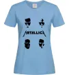 Женская футболка METALLICA FACES Голубой фото