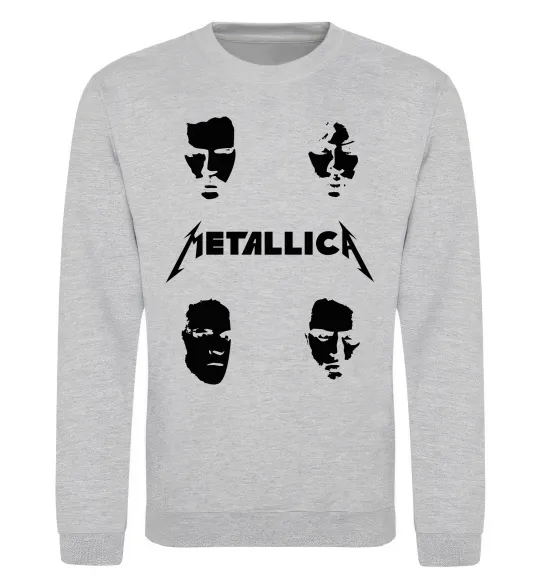 Свитшот METALLICA FACES Серый меланж фото
