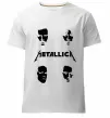 Чоловіча преміум футболка METALLICA FACES Білий фото