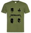 Мужская футболка METALLICA FACES Оливковый фото