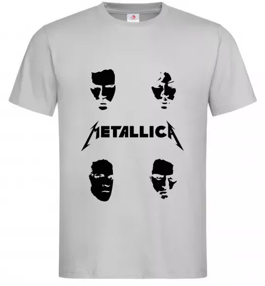 Мужская футболка METALLICA FACES Серый фото