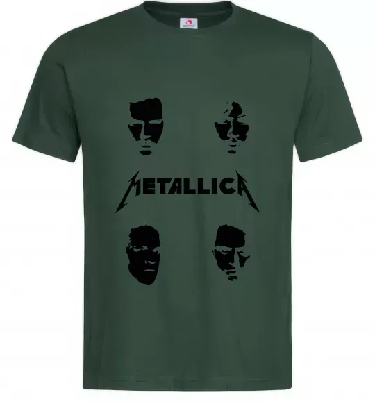 Мужская футболка METALLICA FACES Темно-зеленый фото