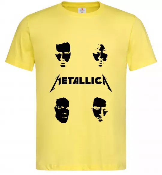 Мужская футболка METALLICA FACES Лимонный фото