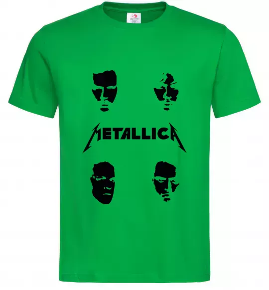 Мужская футболка METALLICA FACES Зеленый фото
