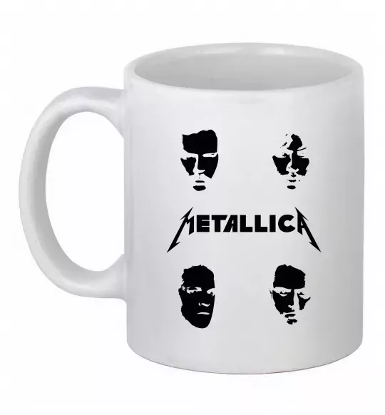 Чашка керамическая METALLICA FACES Белый фото